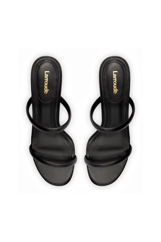 Dew Drop Mule In Black Leather