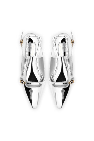Ines Flat In Silver Specchio