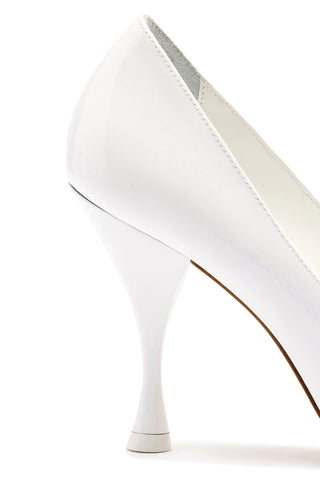 Michelle Pump In White Patent Leather