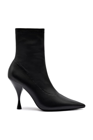 Mini Georgia Boot In Black Stretch Leather