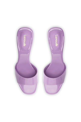 Greta Mule In Lilac Patent Leather