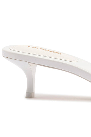 Greta Mule In White Patent Leather