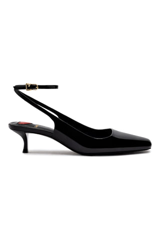 Amal Pump In Black Patent Leather