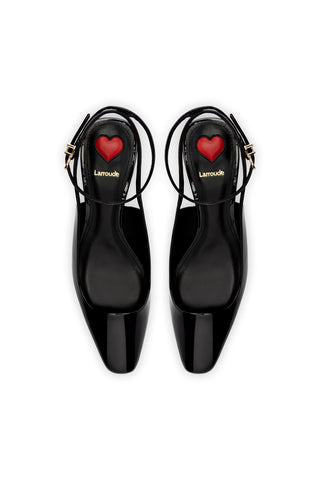 Amal Pump In Black Patent Leather