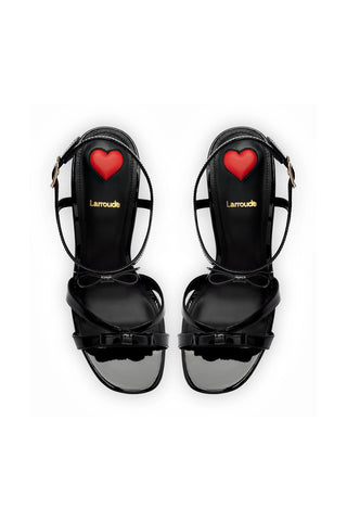 Brooks Sandal In Black Patent Leather