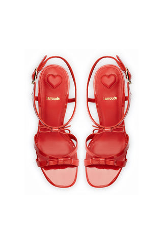 Brooks Sandal In Scarlet Patent Leather