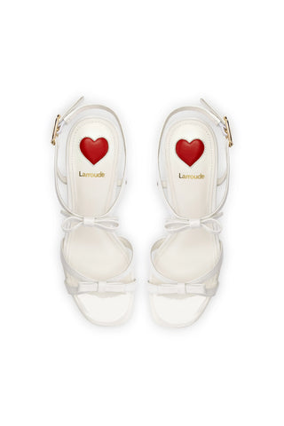 Brooks Sandal In White Patent Leather