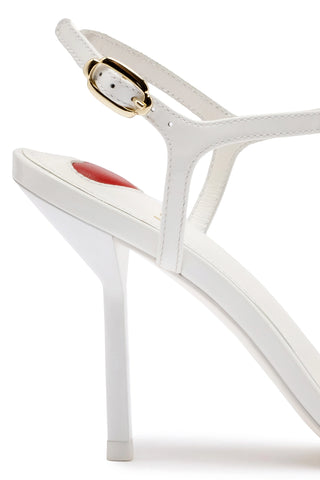 Brooks Sandal In White Patent Leather