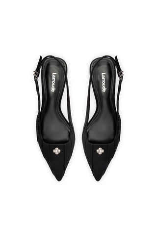 Maxine Pump In Black Fabric