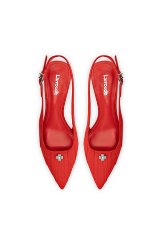 Maxine Pump In Red Fabric