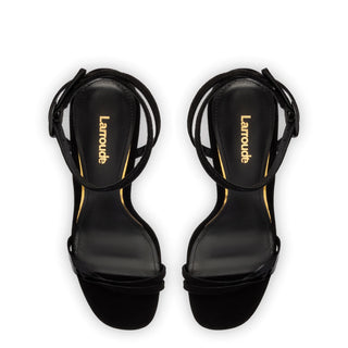 Vesper Sandal In Black Suede