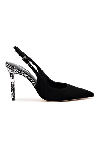 Kaitlan Crystal Pump In Black Suede