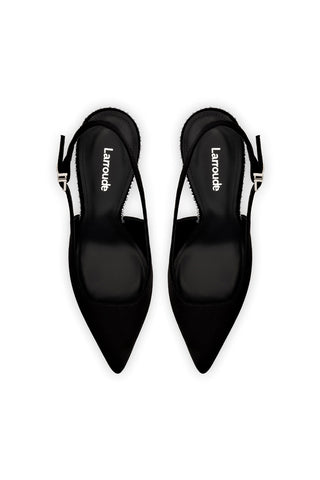 Kaitlan Crystal Pump In Black Suede