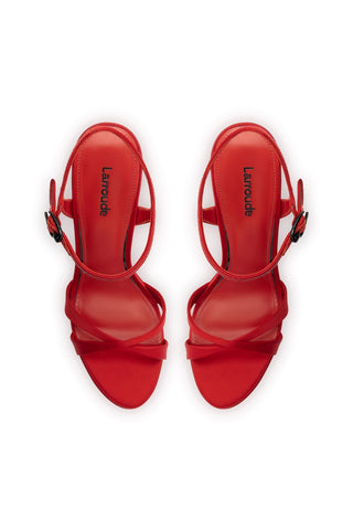 Angelina Sandal In Cherry Satin
