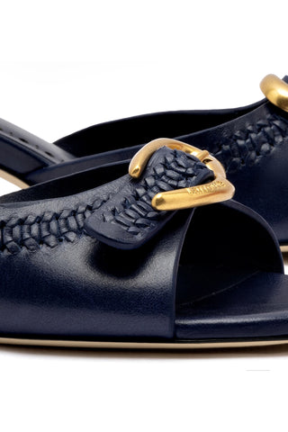 Verona Mule In Navy Leather