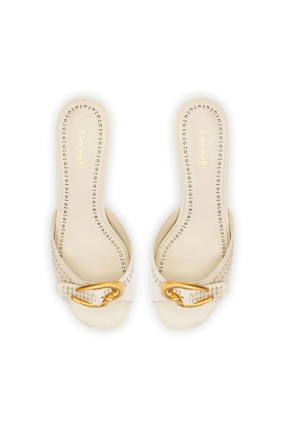 Verona Mule In Ivory Leather