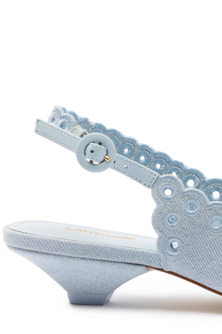 Florence Broderie Pump In Maya Denim