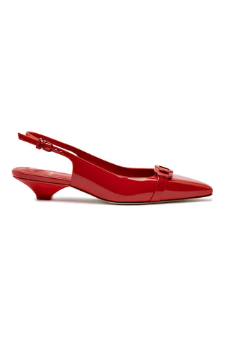 Franca Pump In Scarlet Patent Leather