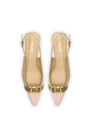 Franca Pump In Beige Raffia