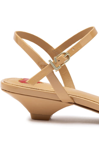Charlotte Sandal In Tan Patent Leather