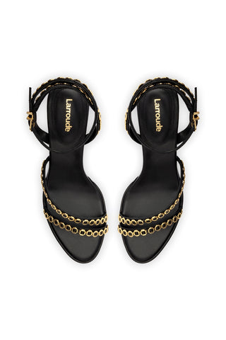 Milanina Mini Sandal In Black Leather
