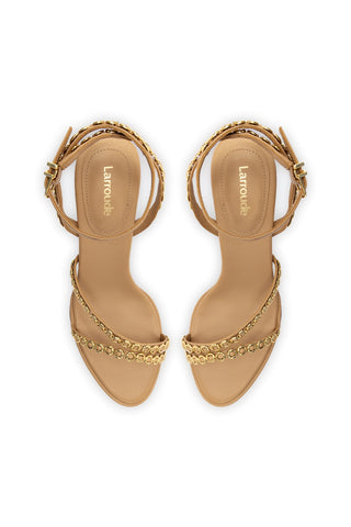Milanina Mini Sandal In Tan Leather