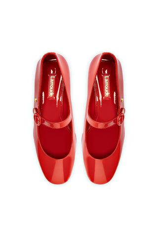 Blair Flatform In Scarlet Patent Leather