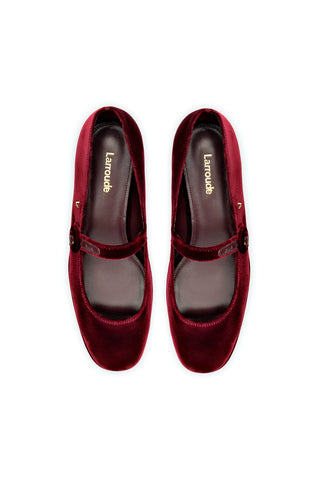 Blair Flatform In Wine Velvet