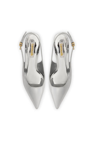 Loulou Pump In Silver Specchio