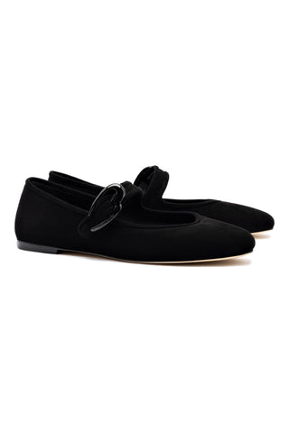 Verona Ballet Flat In Black Suede