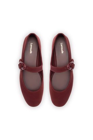 Verona Ballet Flat In Burgundy Suede