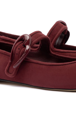 Verona Ballet Flat In Burgundy Suede