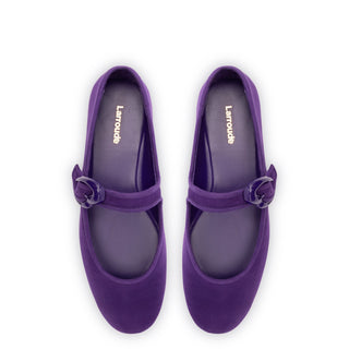 Verona Ballet Flat In Eggplant Suede