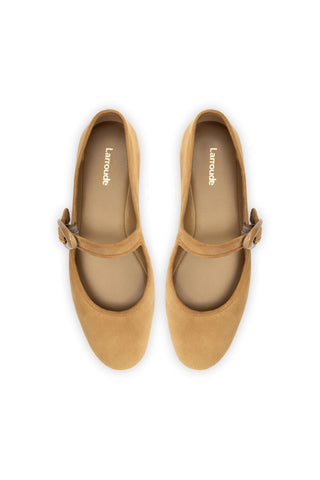 Verona Ballet Flat In Peanut Suede