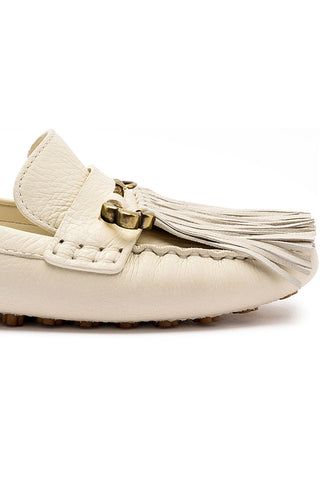 Joy Mocassin In Ivory Leather