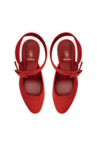 Deena By Larroudé Pump In Red Suede