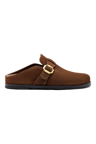 Milan Clog In Brown Suede