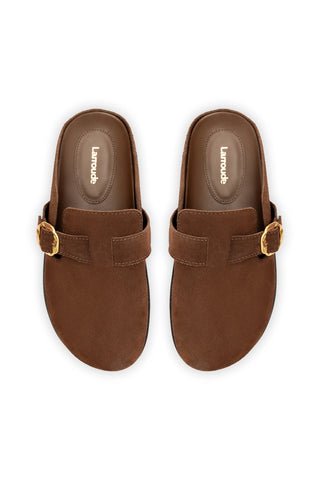 Milan Clog In Brown Suede