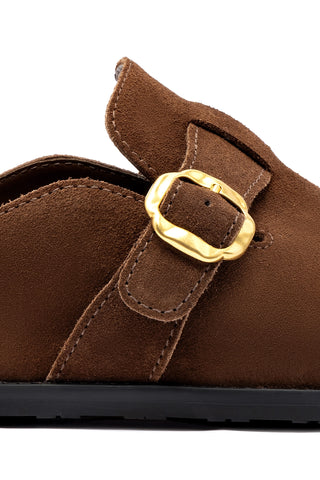 Milan Clog In Brown Suede