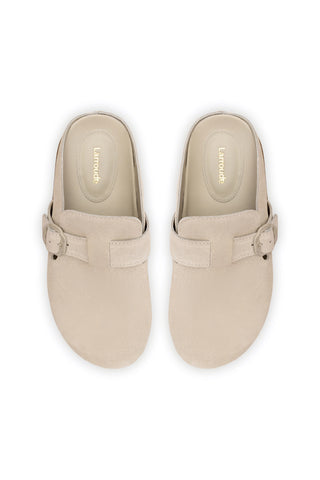 Milan Clog In Mushroom Grey Suede