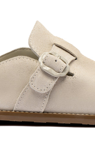 Milan Clog In Mushroom Grey Suede