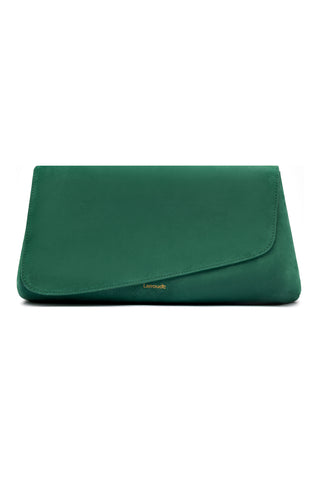 Venice Flat Mule and Pouch Kit In Emerald Suede