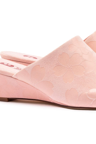 Venice Wedge In Tulip Sakura Printed Suede