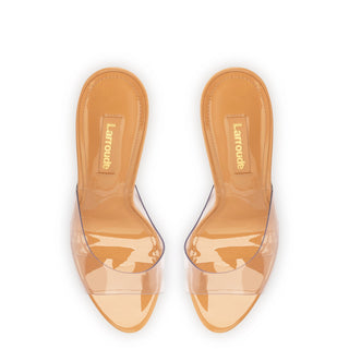 Jasmine Hi Mule In Tan Leather and Vinyl