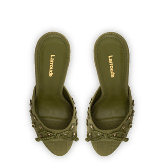 Jasmine Hi Mule In Seaweed Raffia