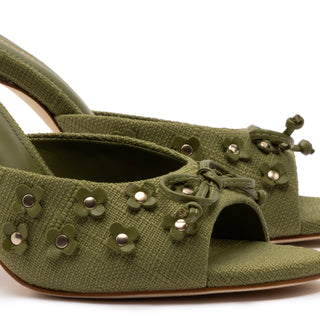 Jasmine Hi Mule In Seaweed Raffia