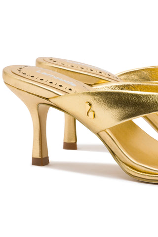 Gaia Sandal In Gold Metallic Leather