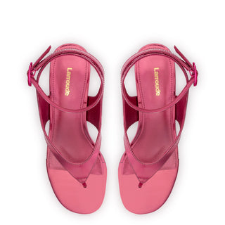 Gaia Block Sandal In French Rose Specchio