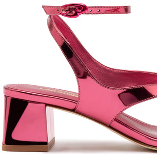 Gaia Block Sandal In French Rose Specchio