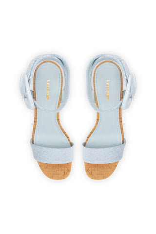 Dolly Verona Low Sandal In Maya Denim and Natural Cork